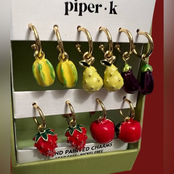 Piper K Fruit Charm Earrings - Picture 1 of 16